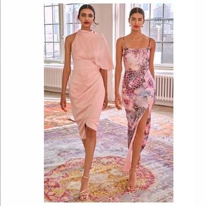 Theia Cape Wrap Cocktail Dress